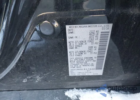 2016 Nissan Rogue S/Sl/Sv из США, поврежденный, VIN 5N1AT2MV0GC817440